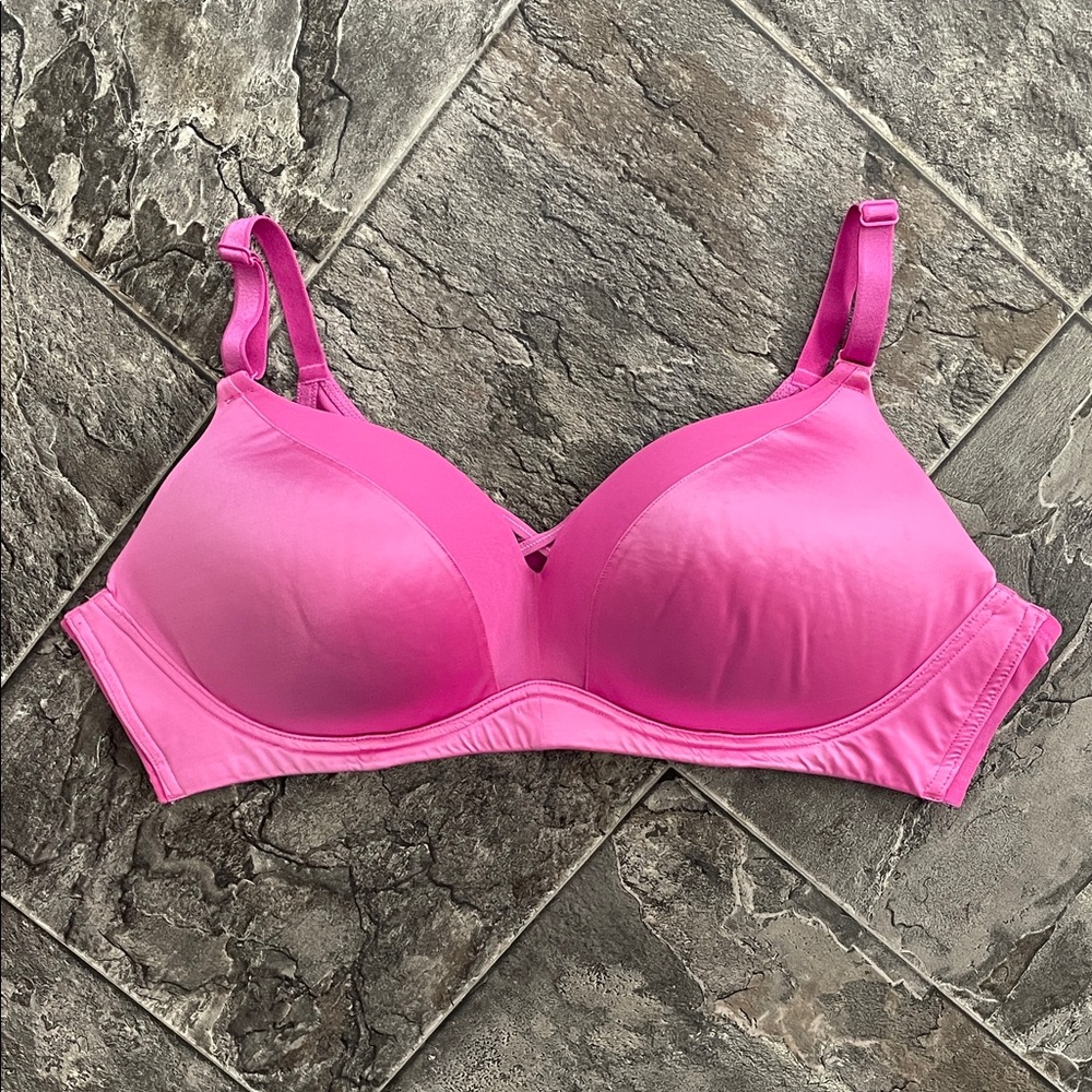 TORRID Vibrant Pink ‘Dream Wire-Free Push-Up’ Padded Bra 46C Coquette Comfort